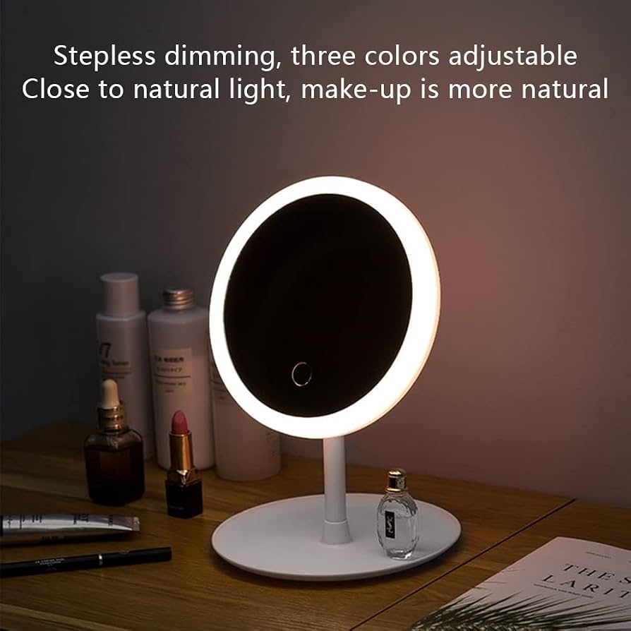 Led round make up mirror