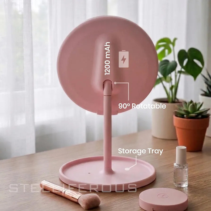 Led round make up mirror
